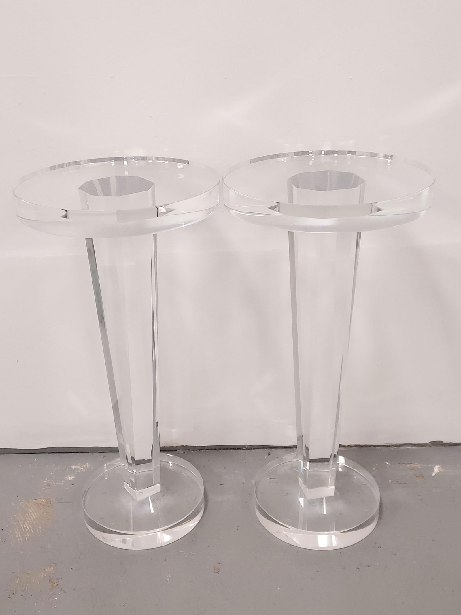 H184 Pair of Interlude Liora Acrylic Tables (1 of 6)