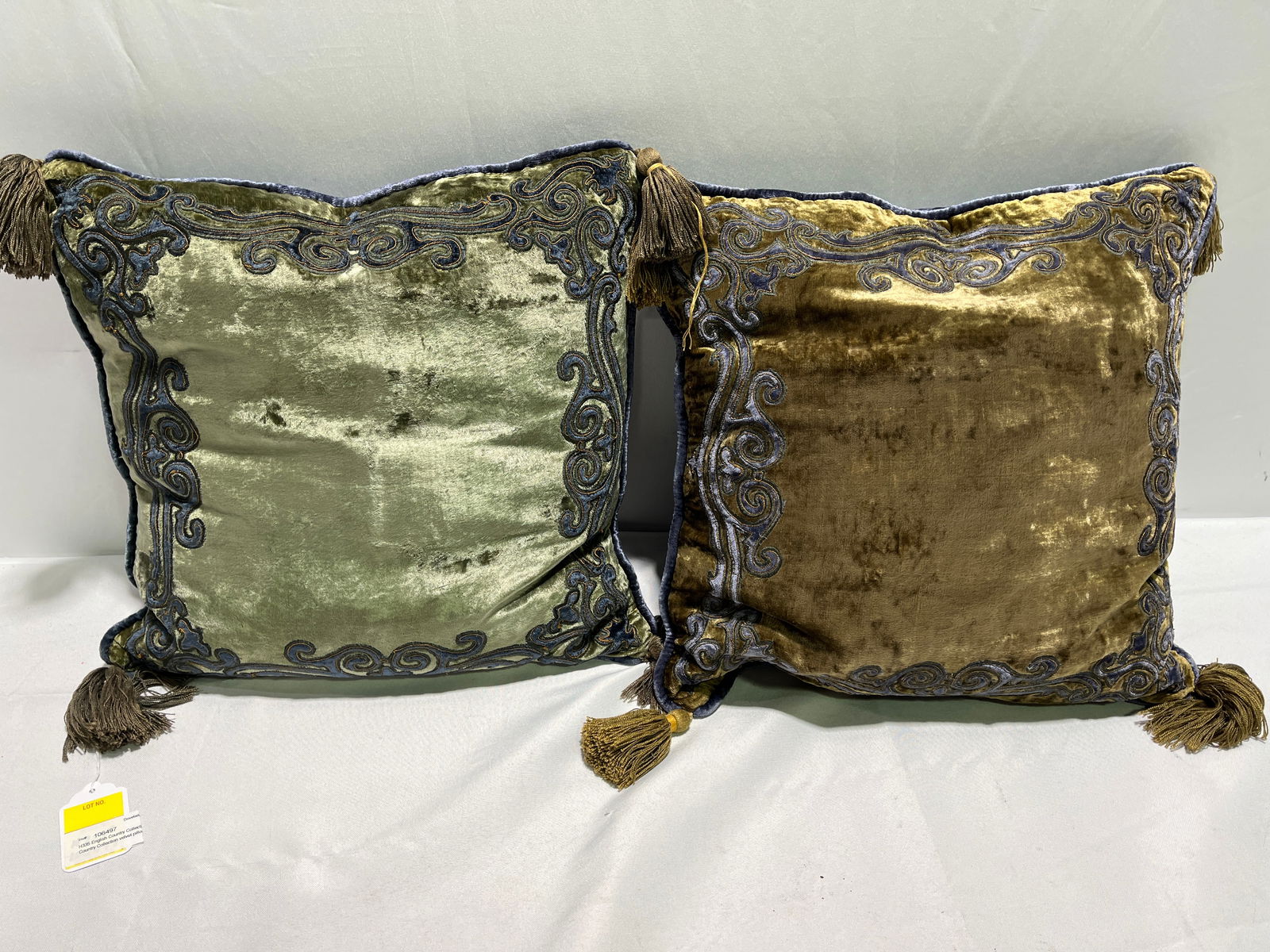 H335 English Country Collection velvet pillows (1 of 4)