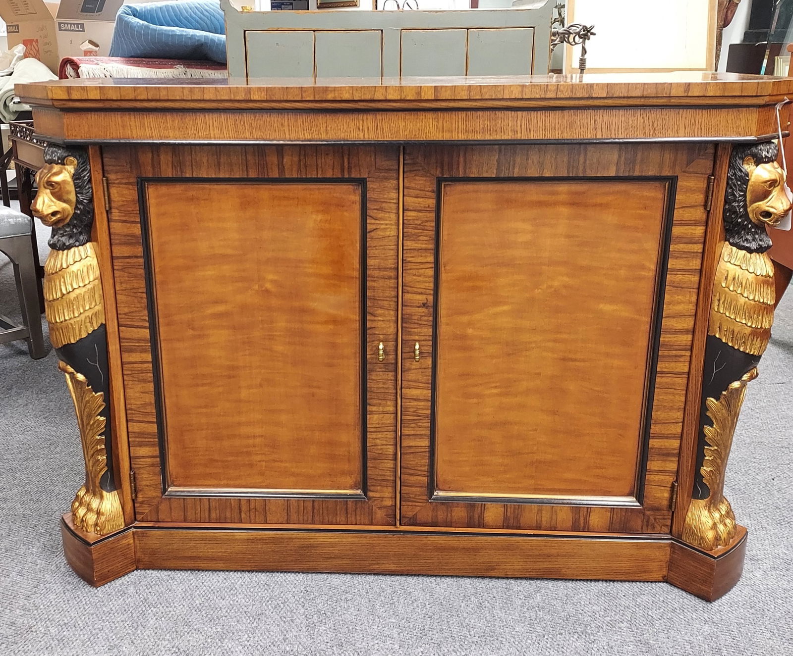H1127 Egyptian Revival 2 Door Console Cabinet (1 of 10)