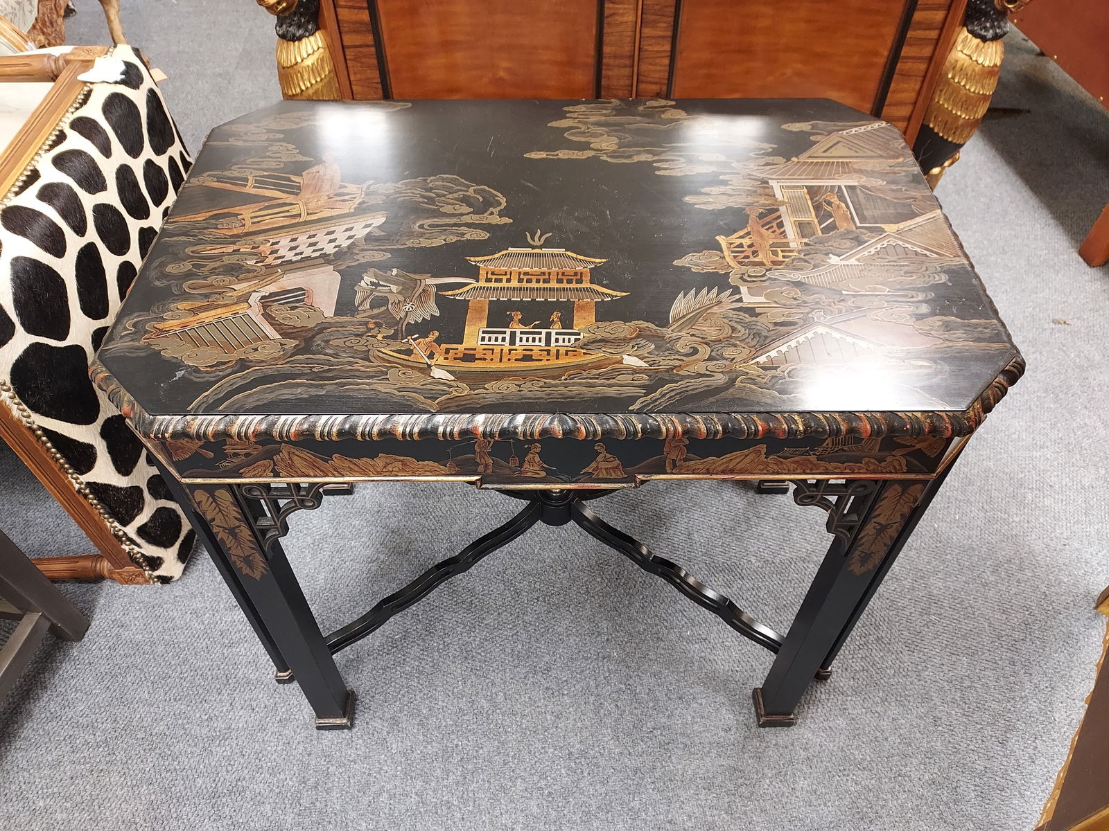 H444 John Widdicomb Chinese Chippendale Table i (1 of 12)