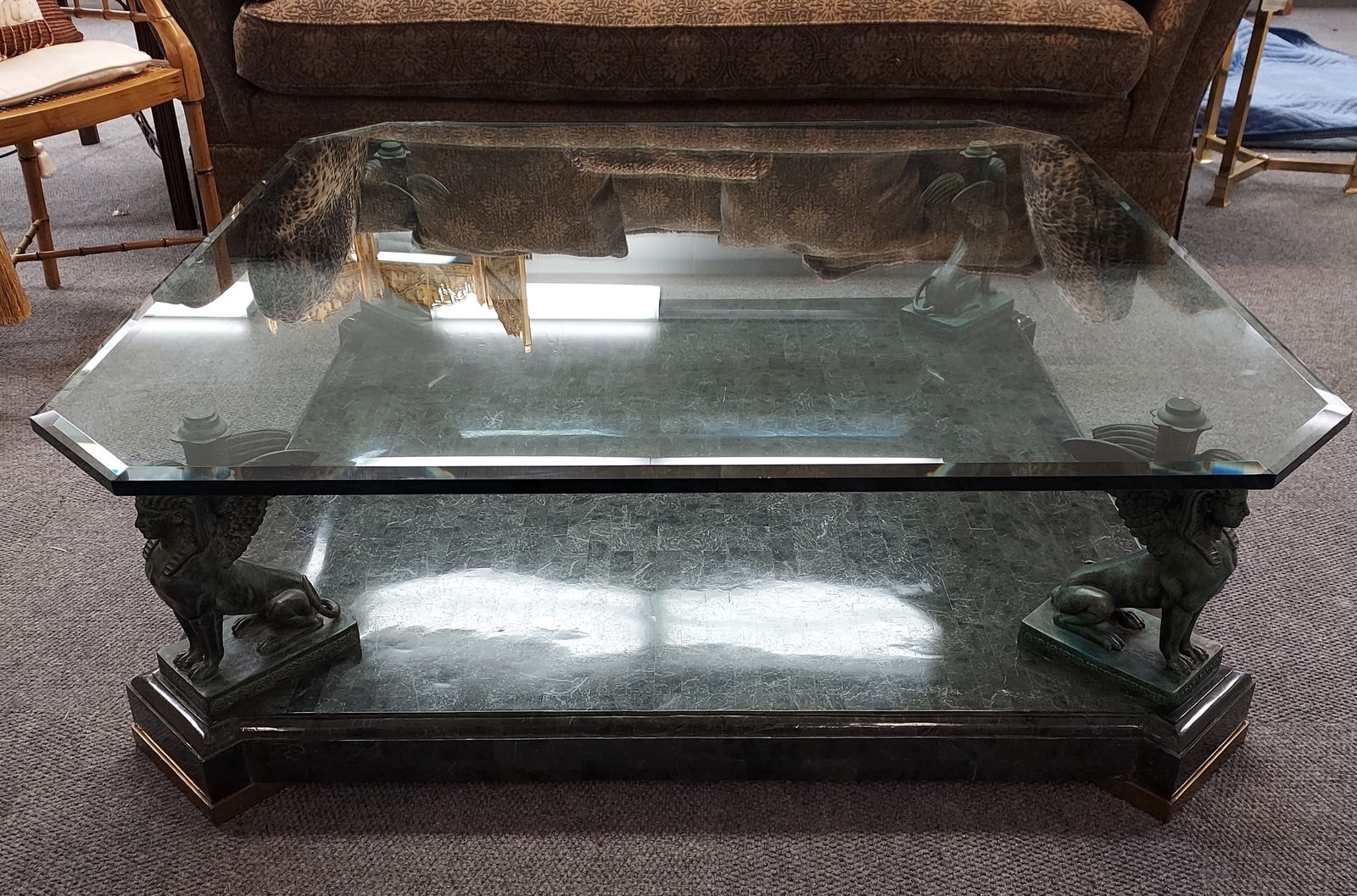 H1063 Egyptian Revival Style Cocktail Table (1 of 10)