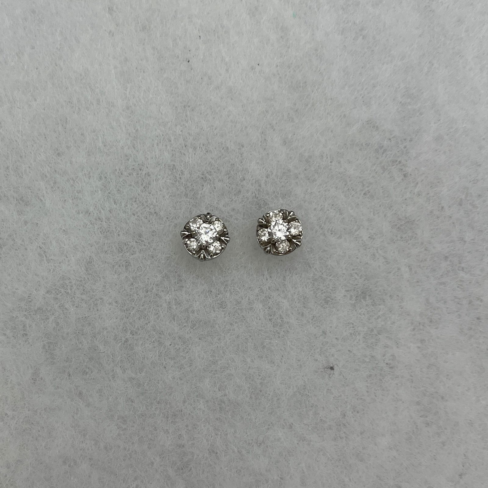 HJ86 14k white gold diamond halo studs (1 of 1)