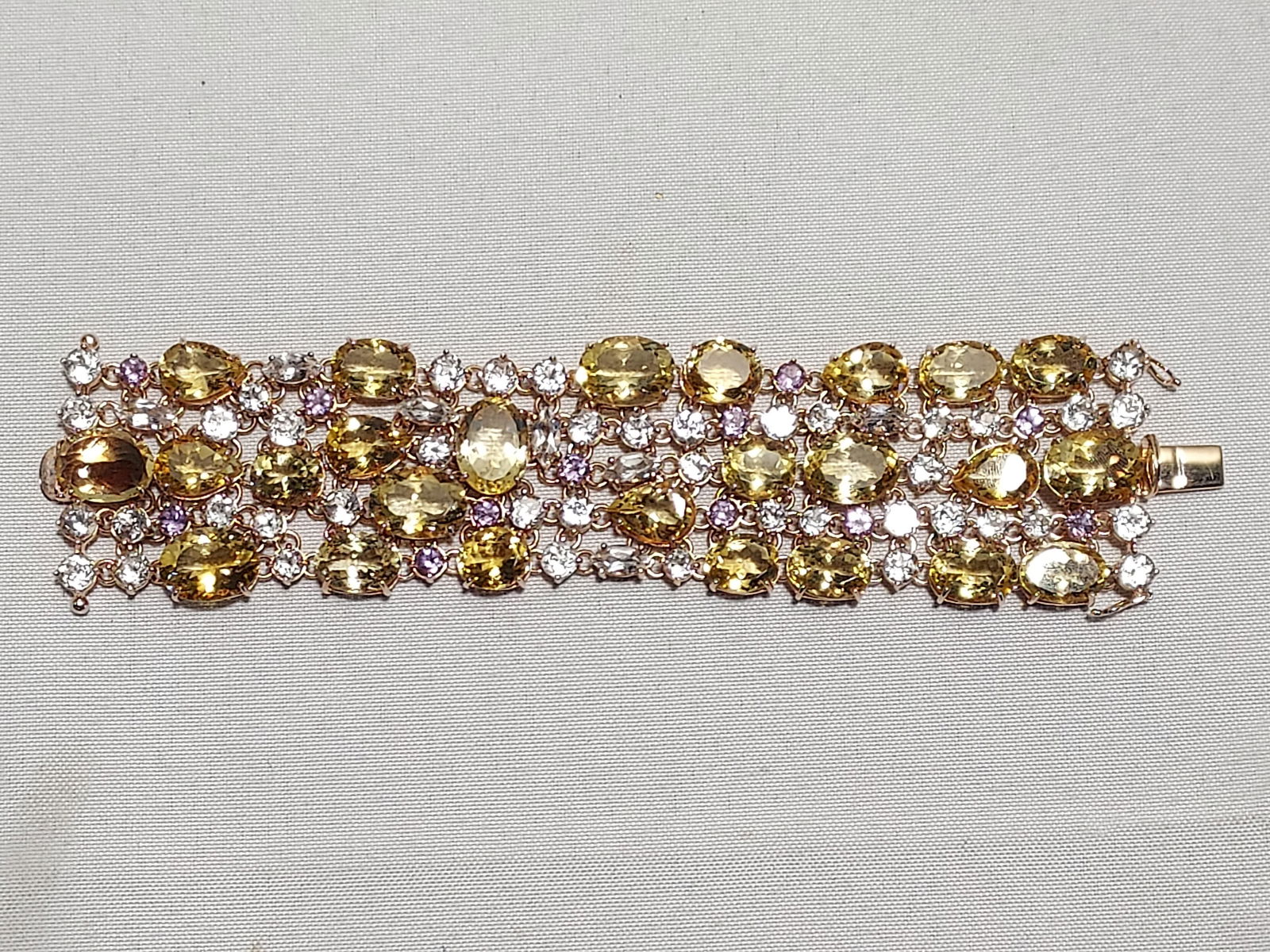 H551 Sterling multi color, multi shaped bracelet (1 of 5)