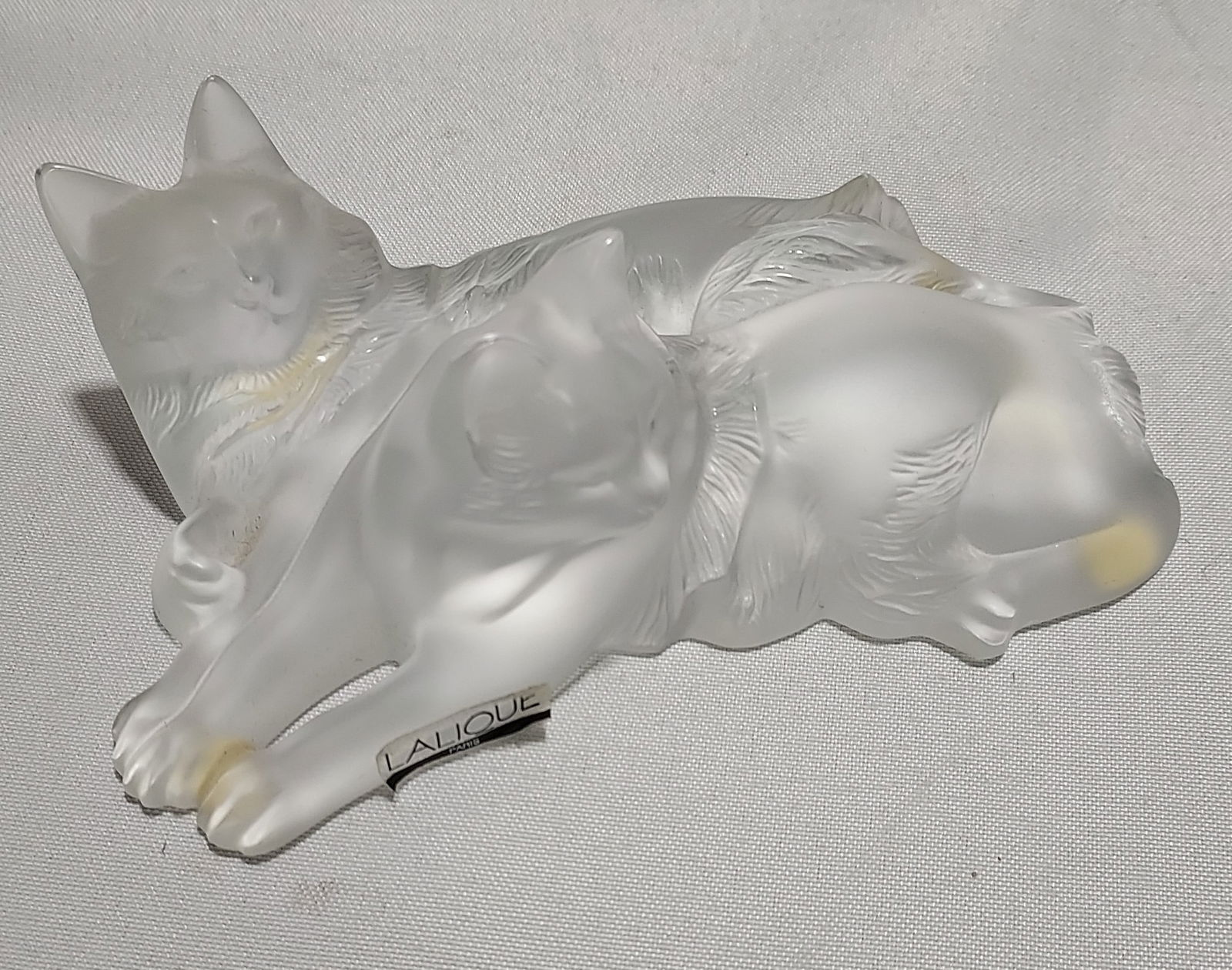 H291 Lalique Crystal cats "Happy & Heggie" (1 of 4)