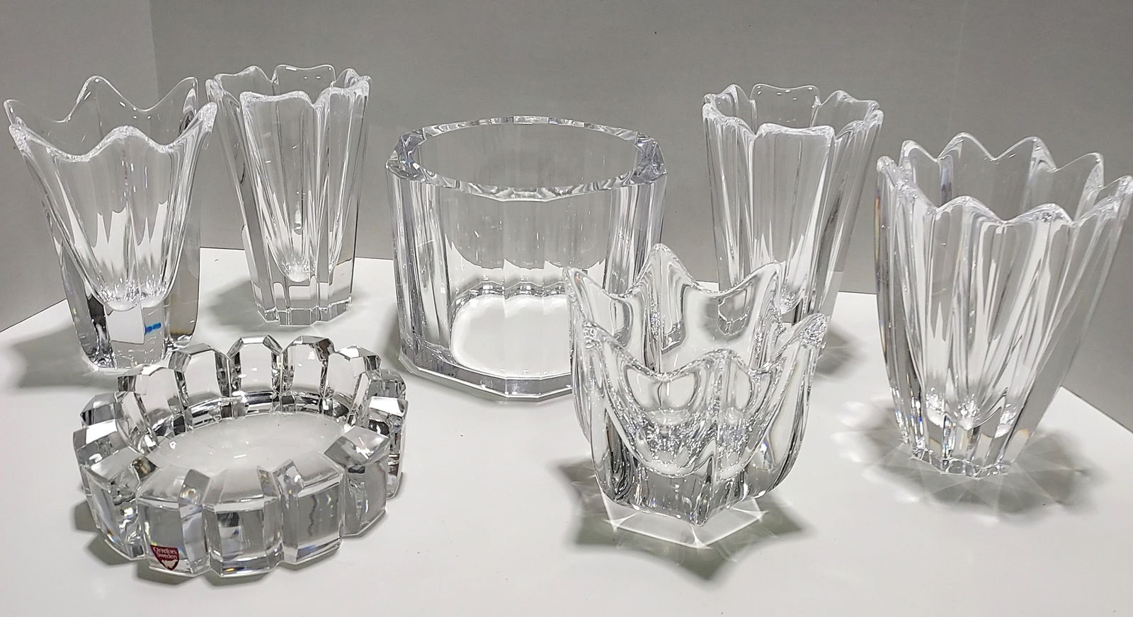 H1298 7 Pieces Orrefors Crystal (1 of 7)