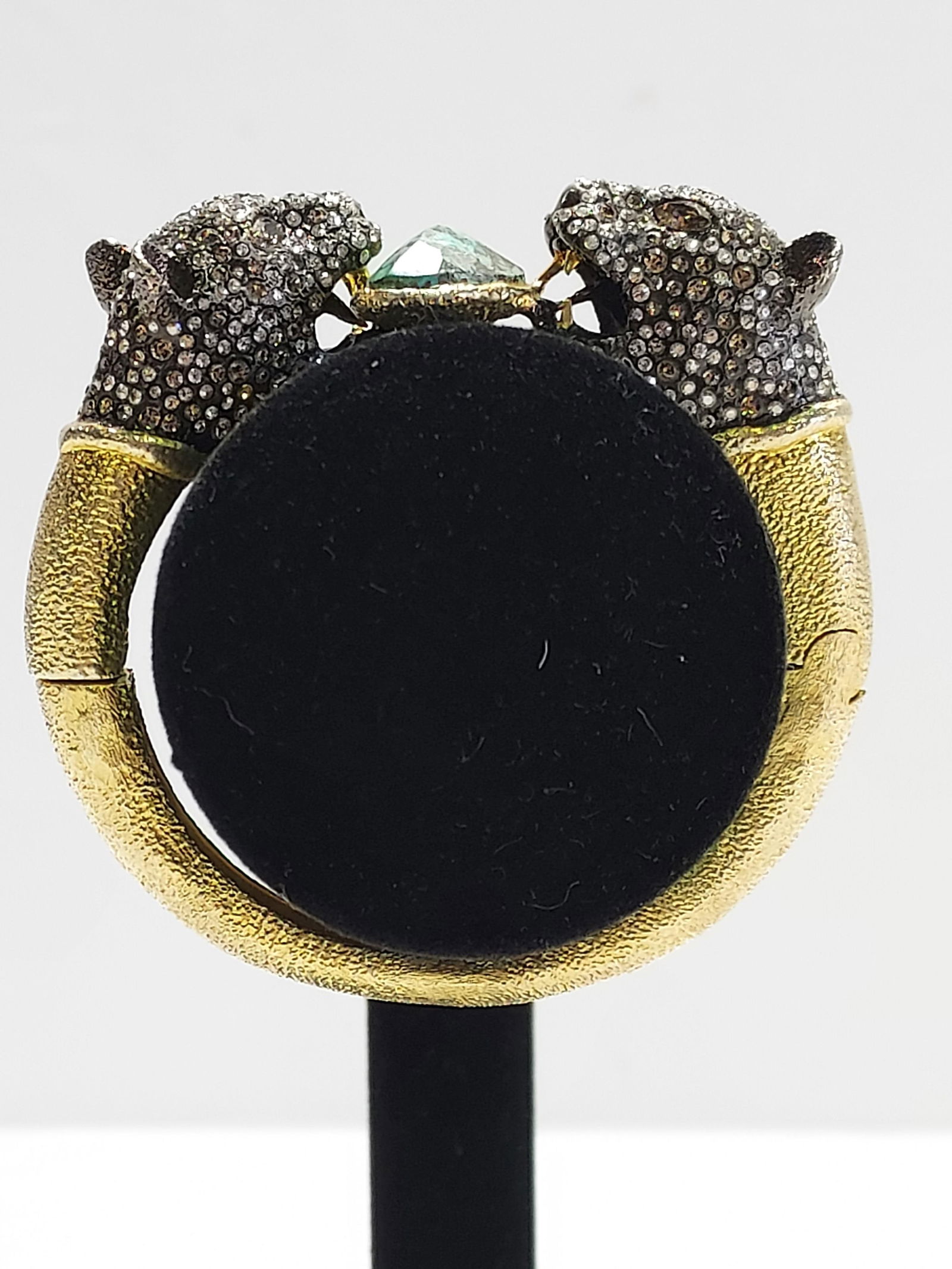 H638 Alexis Bittar panther head cuff bracelet (1 of 5)