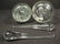 FOUR CONTEMPORARY GLASS PERFUME BOTTLES - 6