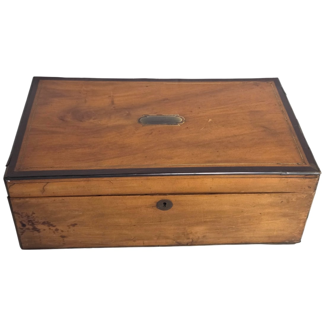 19th CENT MAHOGANY STORAGE BOX (1 of 15)