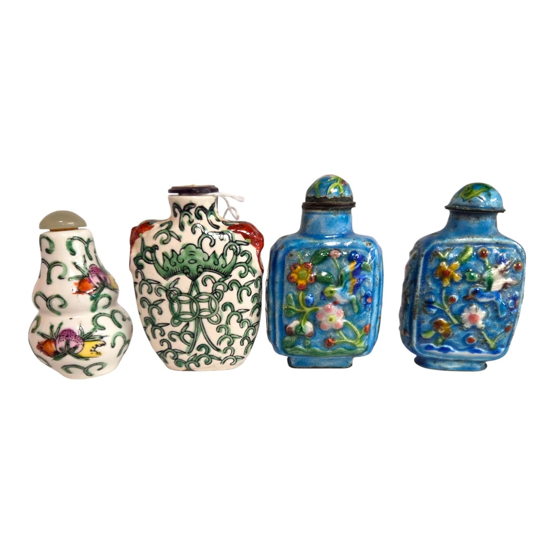 4 EARLY ASIAN SNUFF BOTTLES ONE SIGNED (1 of 19)