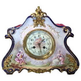 FANCY PORCELAIN MANTLE CLOCK