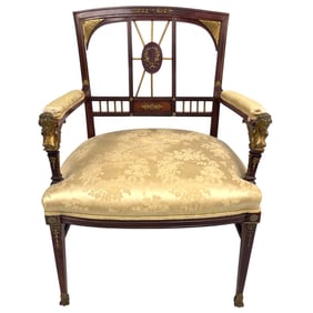 REGENCY ORNATE CARVED WOOD CHAIR