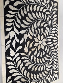 WHITE & BLACK BONE INLAY STORAGE BOX