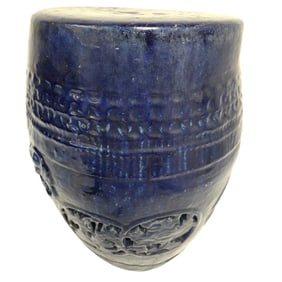 2 CHINESE BLUE GARDEN STOOLS