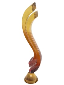 MICHAEL GEORGE WAVE LUCITE SCULPTURE