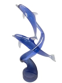MICHAEL GEORGE DOLPHIN LUCITE SCULPTURE