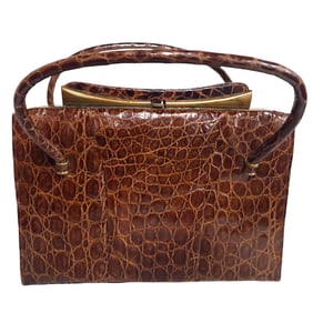 1950 VINTAGE ALLIGATOR HANDBAG