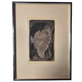 WOMANS PORTRAIT ETCHING BY KATHE KOLLWITZ