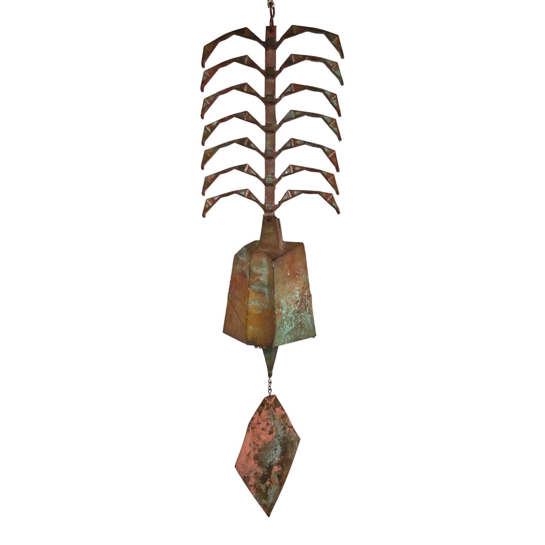 LARGE PAOLO SOLERIE BRONZE WIND CHIME (1 of 14)