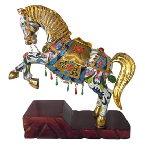 CHINESE CLOISSONE HORSE