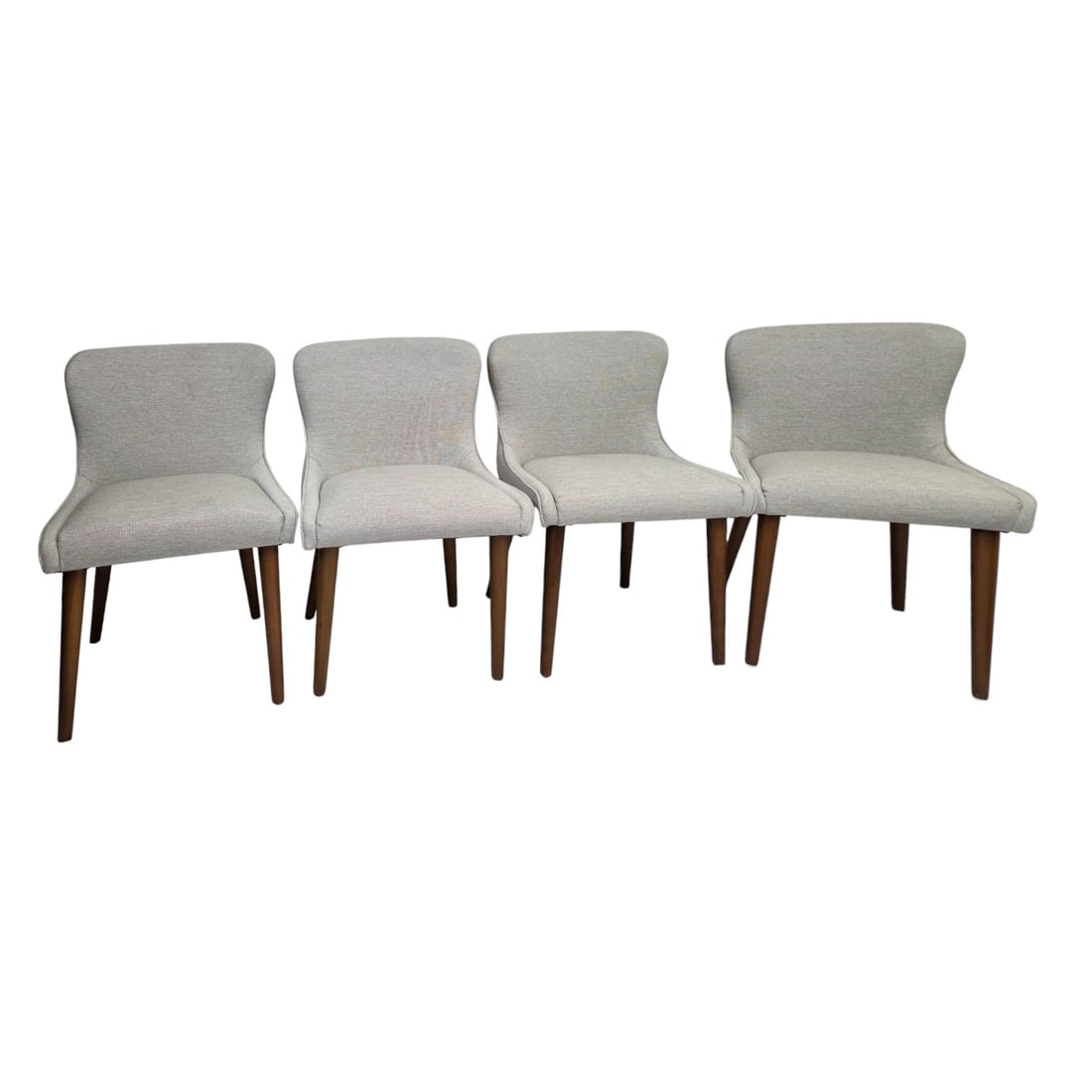 SET OF 4 GRAY UPHOLSTERED DINING CHAIRS (1 of 6)