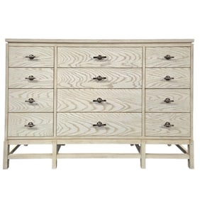 STANLEY COASTAL STYLE WHITE DRESSER W/12 DRAWERS