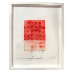 CONTEMPORARY WATERCOLOR WITH VASE