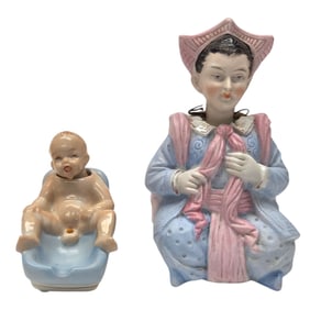 2 NODDERS PORCELAIN FIGURINES