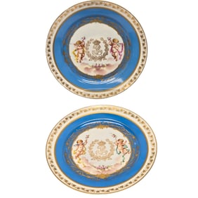 SEVRES 1846 PORCELAIN PLATE SET OF 2