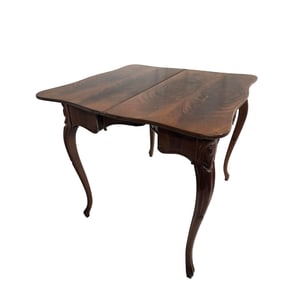 CARVED WOOD FRENCH STYLE LIFT TOP TABLE
