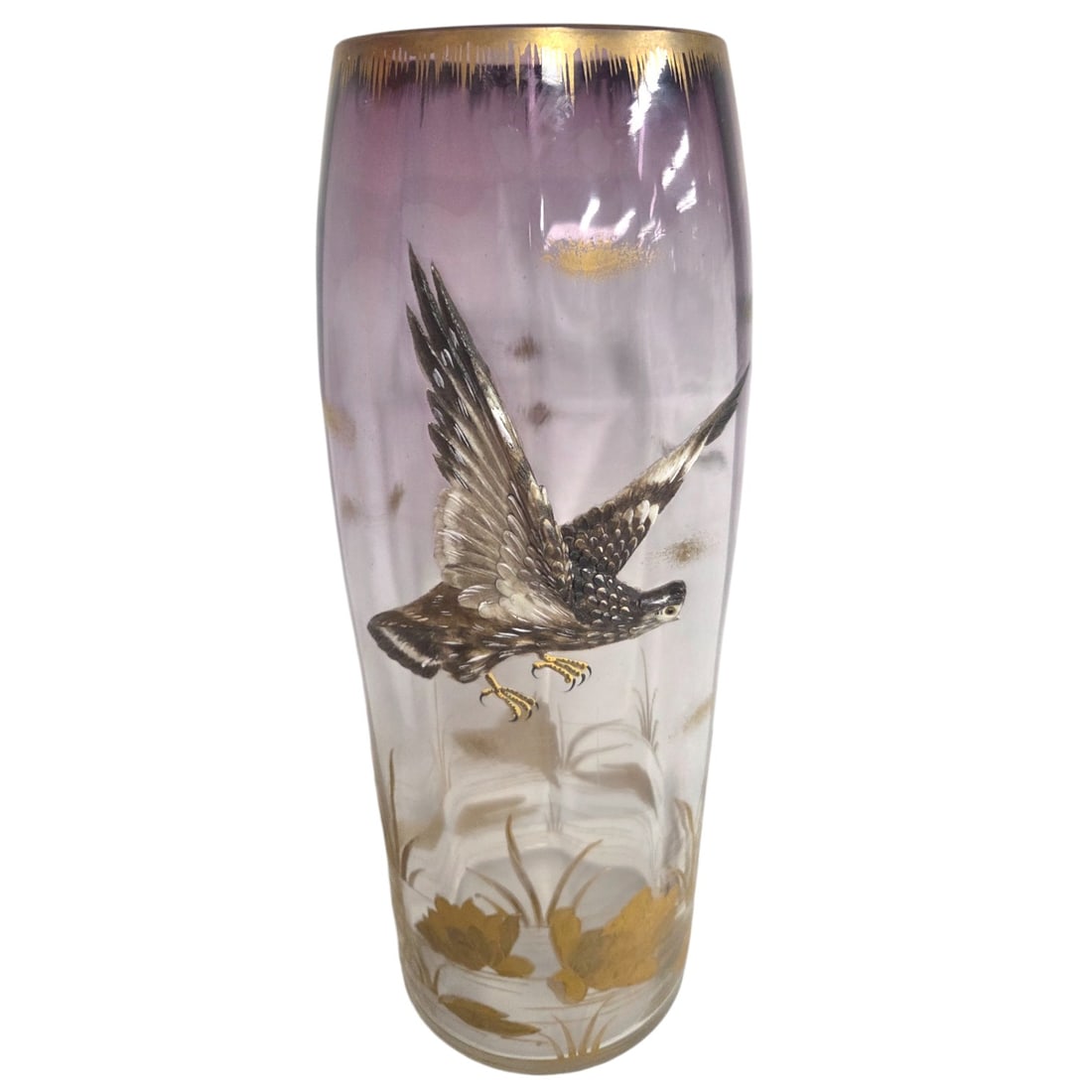 MOSER FLYING EAGLE HIGH RELIEF VASE