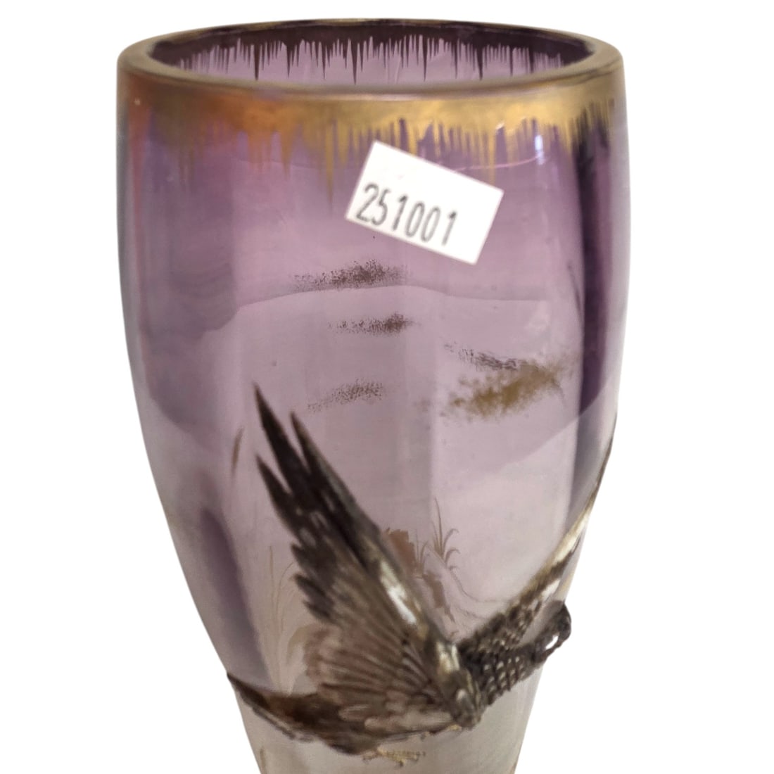 MOSER FLYING EAGLE HIGH RELIEF VASE - 2