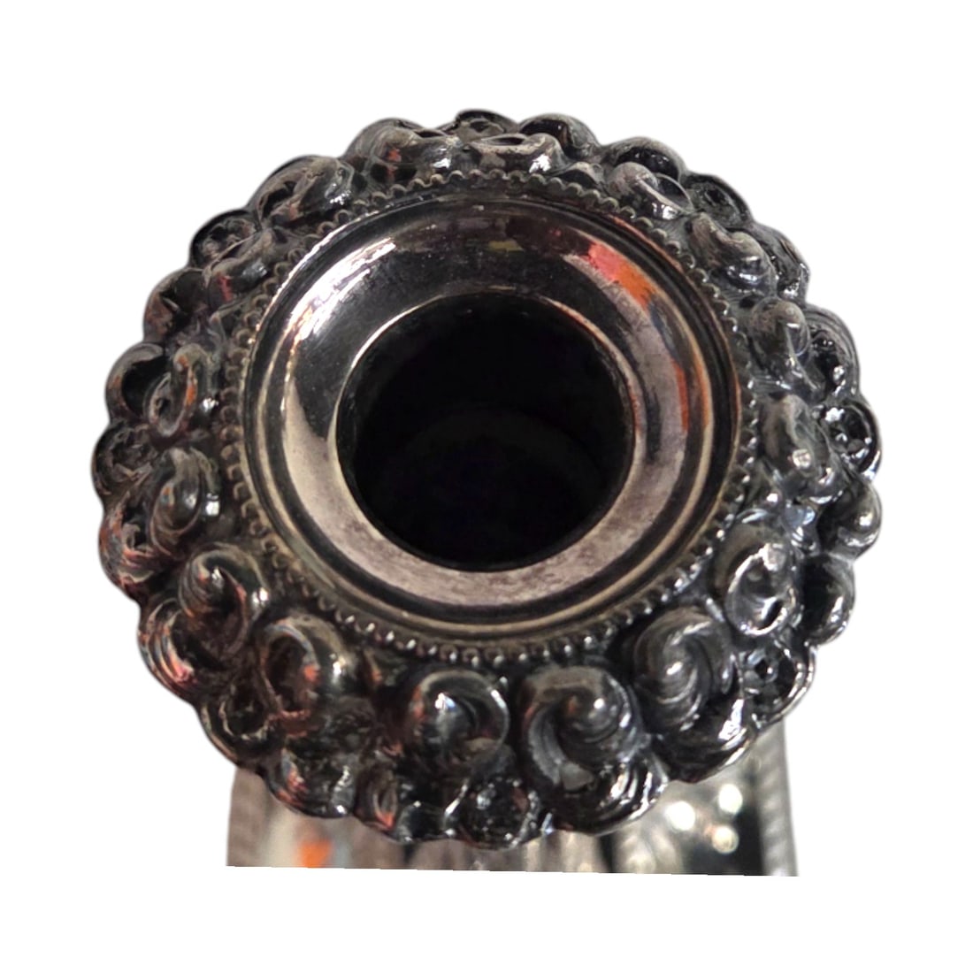 PAIR ENGLISH SILVER ON COPPER CANDLESTICKS - 5