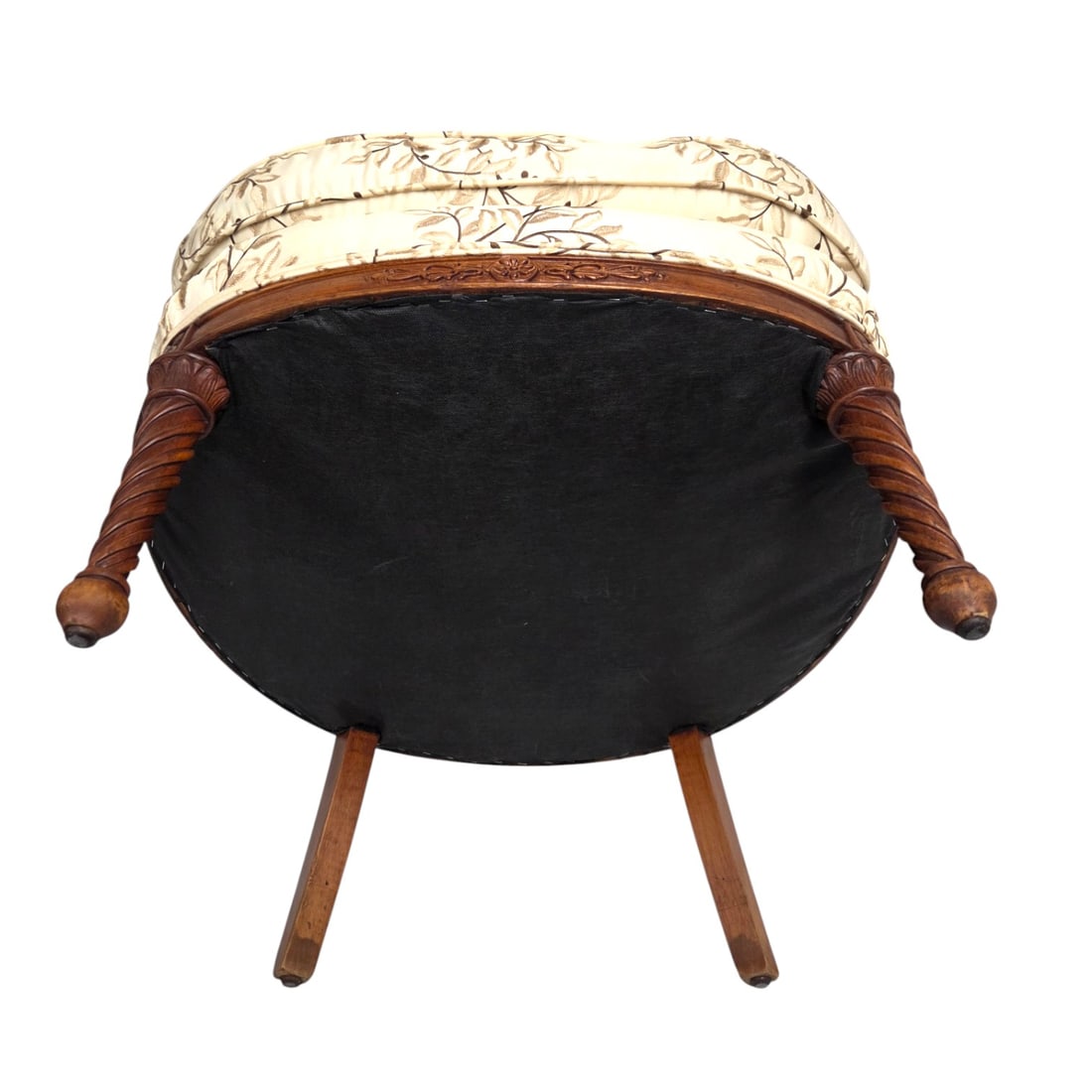 2 WINGBACK UPHOLSTERD CHAIRS W/ FOOT STOOL - 11