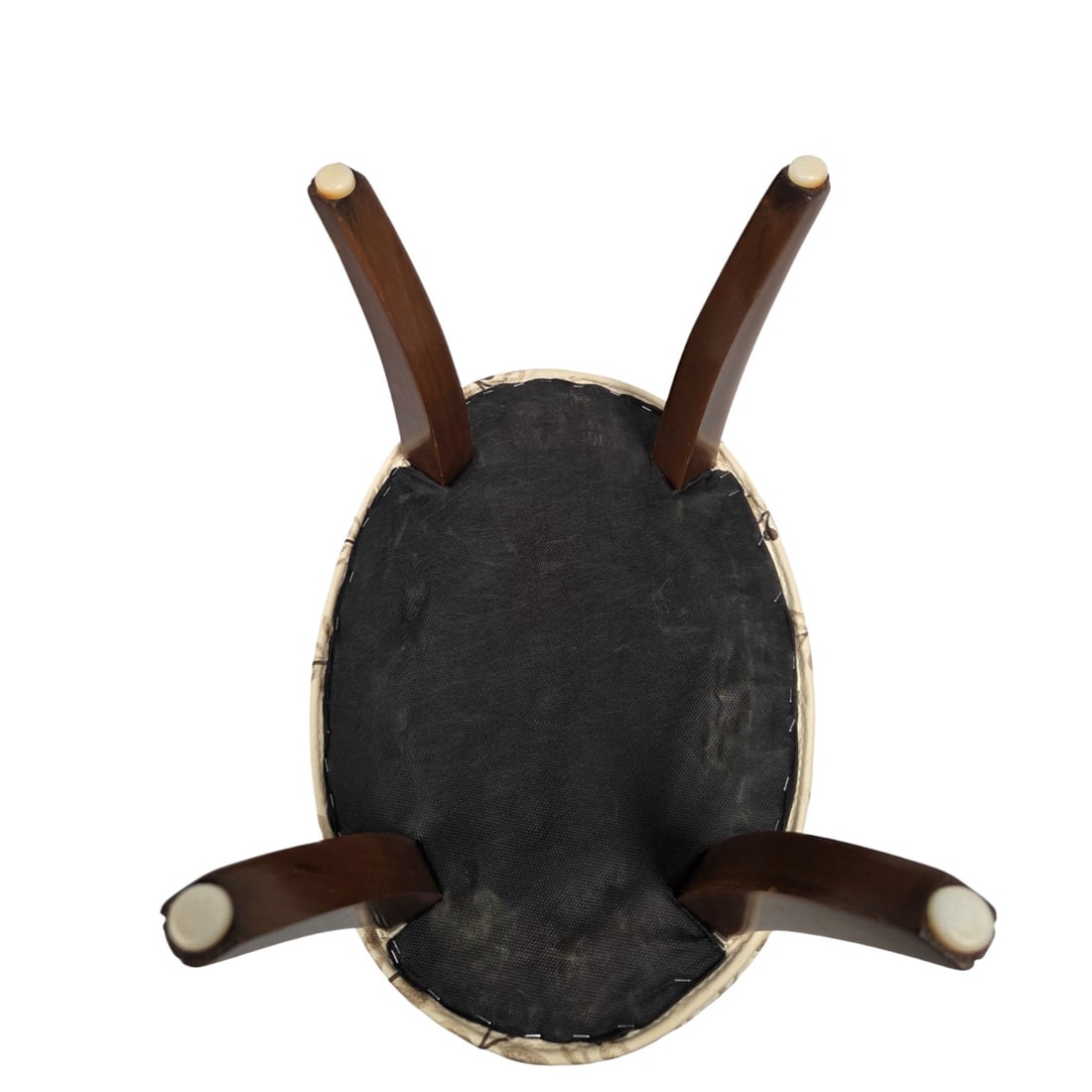 2 WINGBACK UPHOLSTERD CHAIRS W/ FOOT STOOL - 15