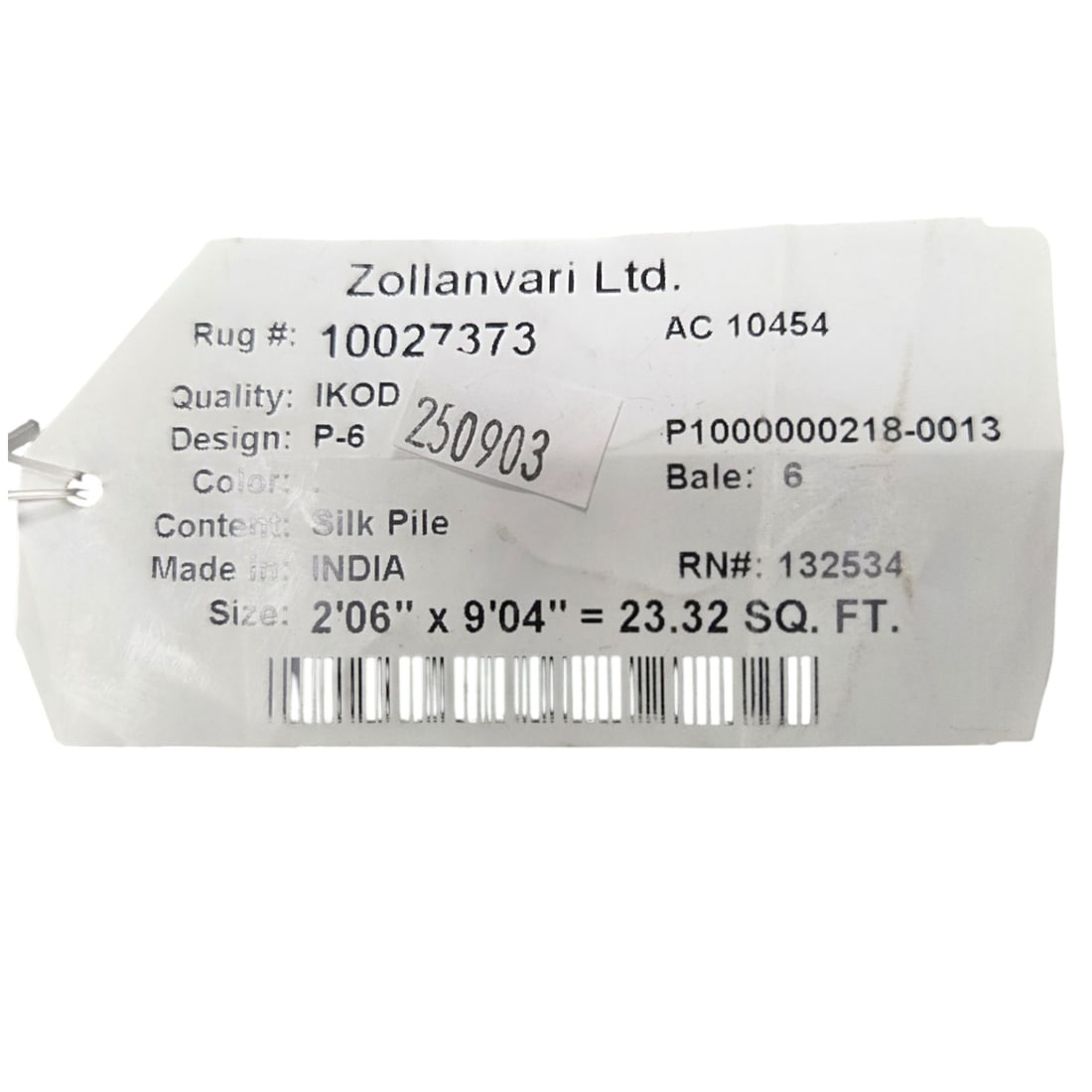 MULTICOLOR INDIA SILK RUG RUNNER - 10