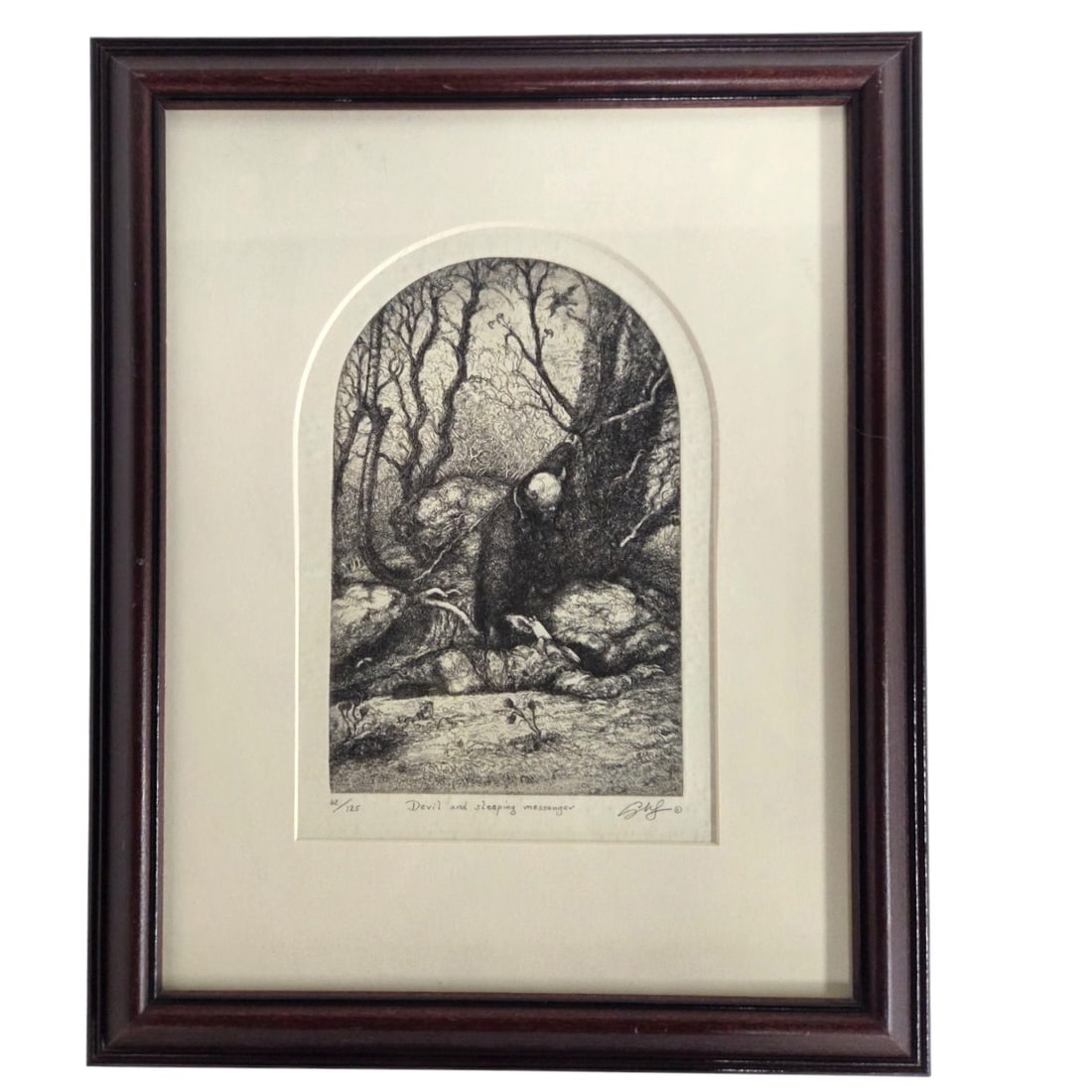 DEVIL & SLEEPING MESSENGER PRINT BY SILVERSTEIN