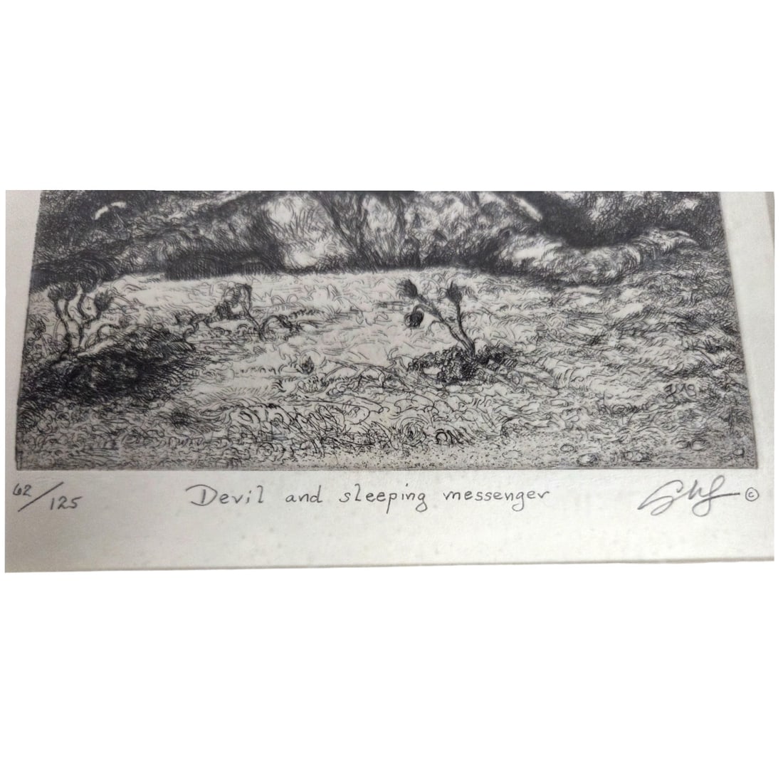 DEVIL & SLEEPING MESSENGER PRINT BY SILVERSTEIN - 8