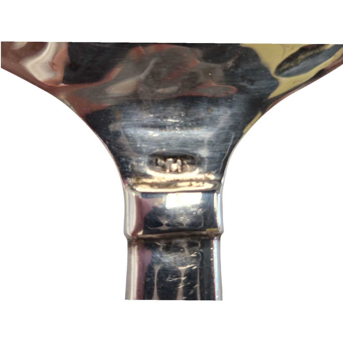 EXTRA LARGE HAMMERED STERLING SILVER SERV SPOON - 4