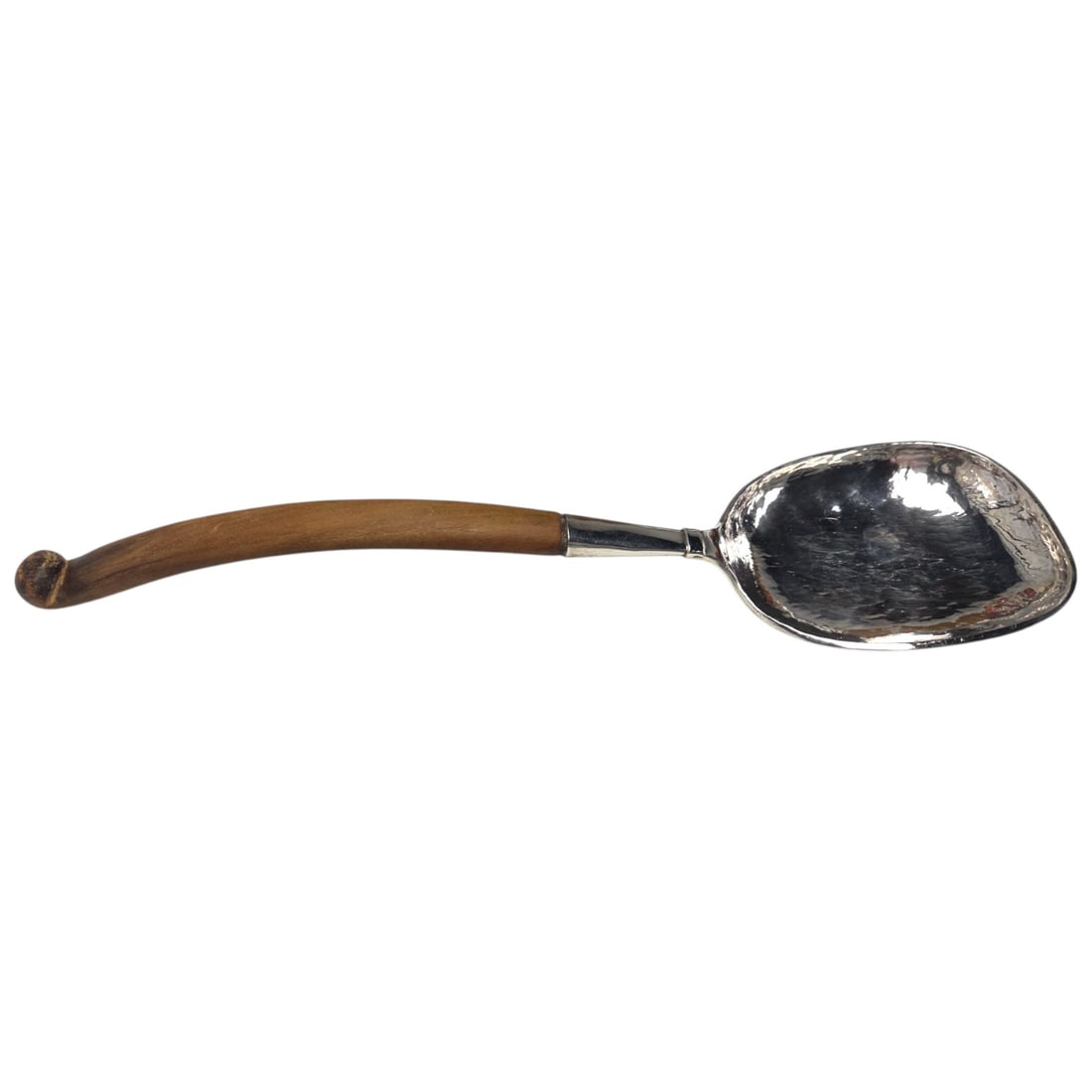 EXTRA LARGE HAMMERED STERLING SILVER SERV SPOON - 5