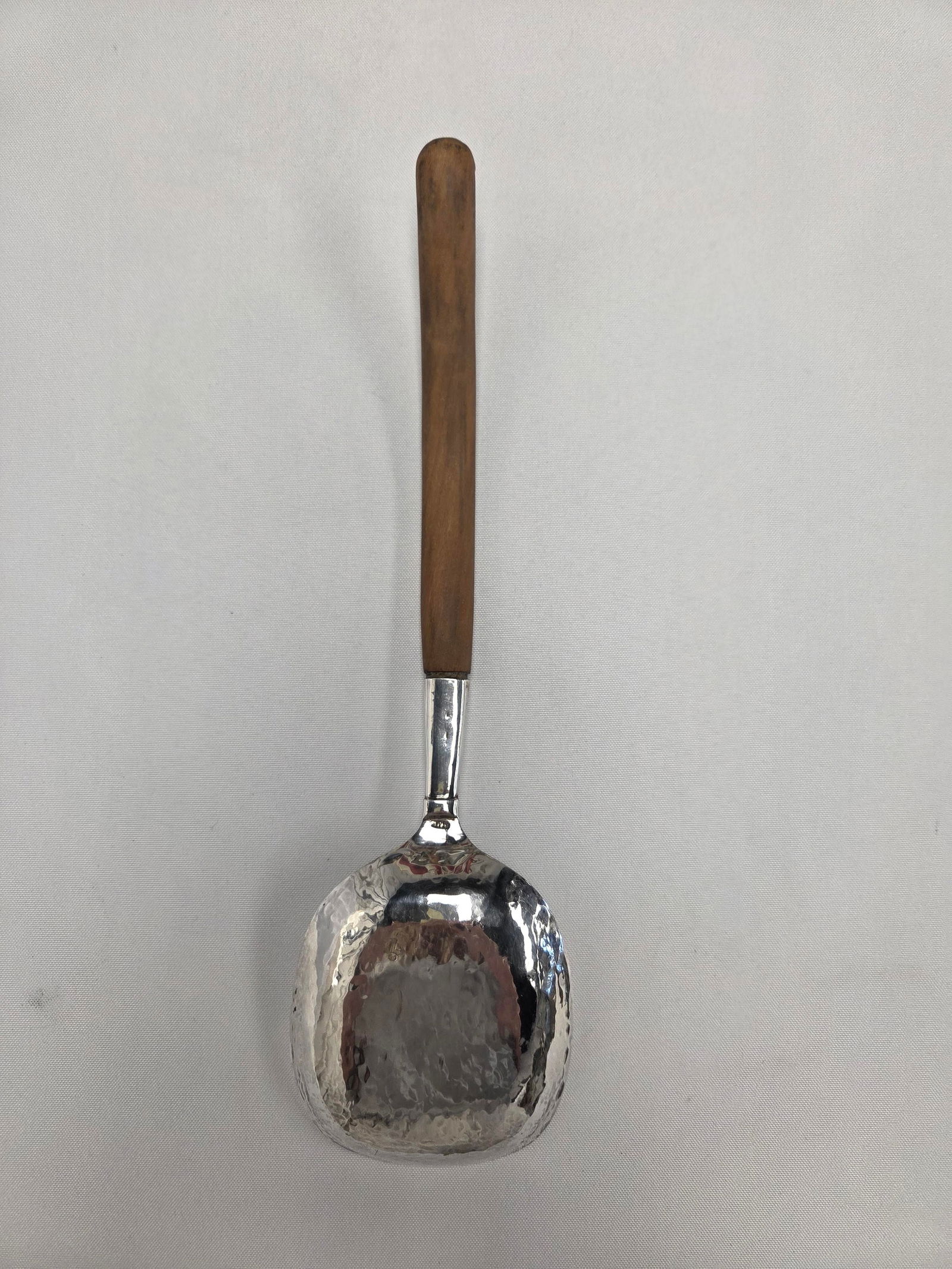 EXTRA LARGE HAMMERED STERLING SILVER SERV SPOON - 9
