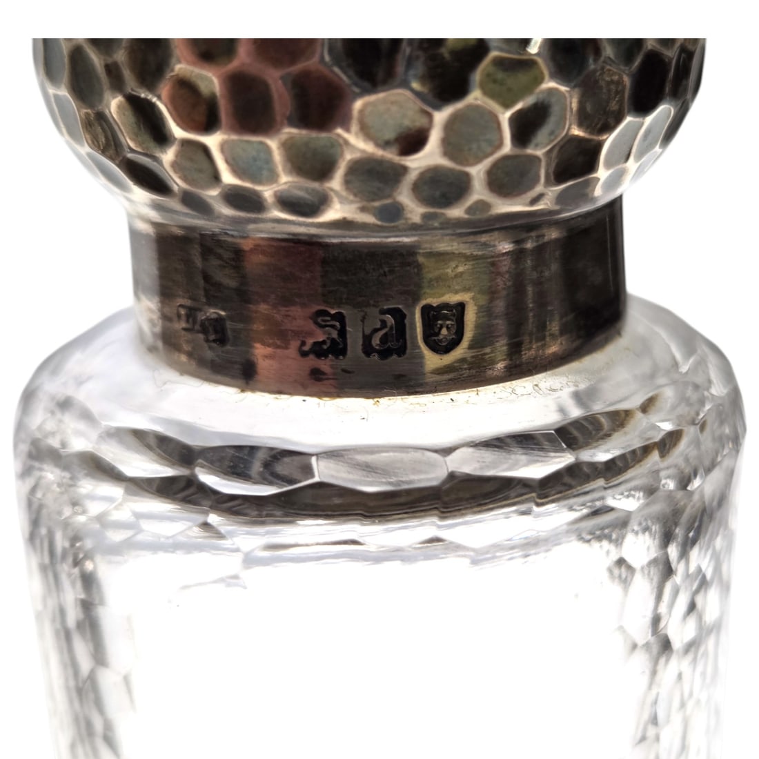 3PC LARGE STERLING LIDDED VANITY JARS - 2