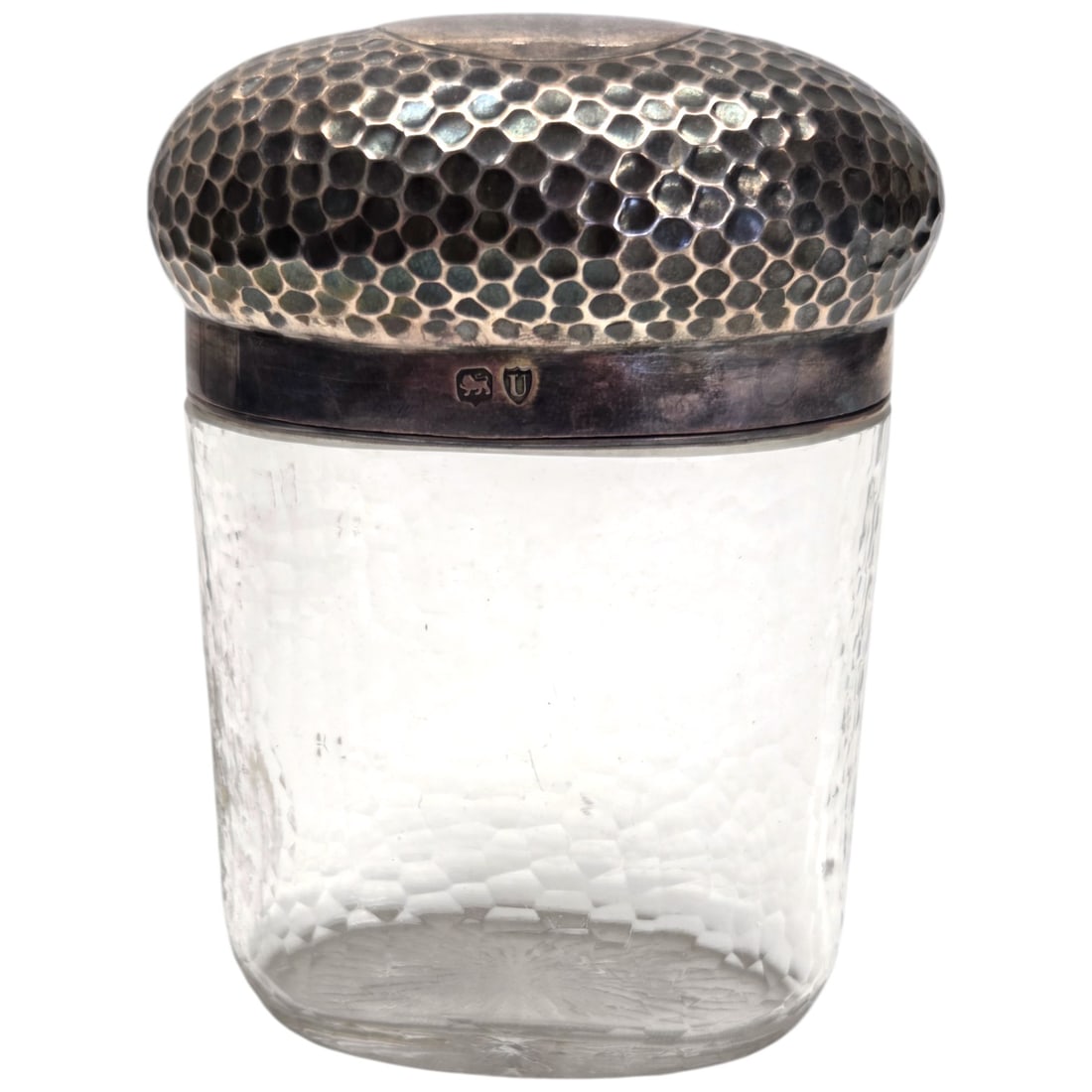 3PC LARGE STERLING LIDDED VANITY JARS - 3