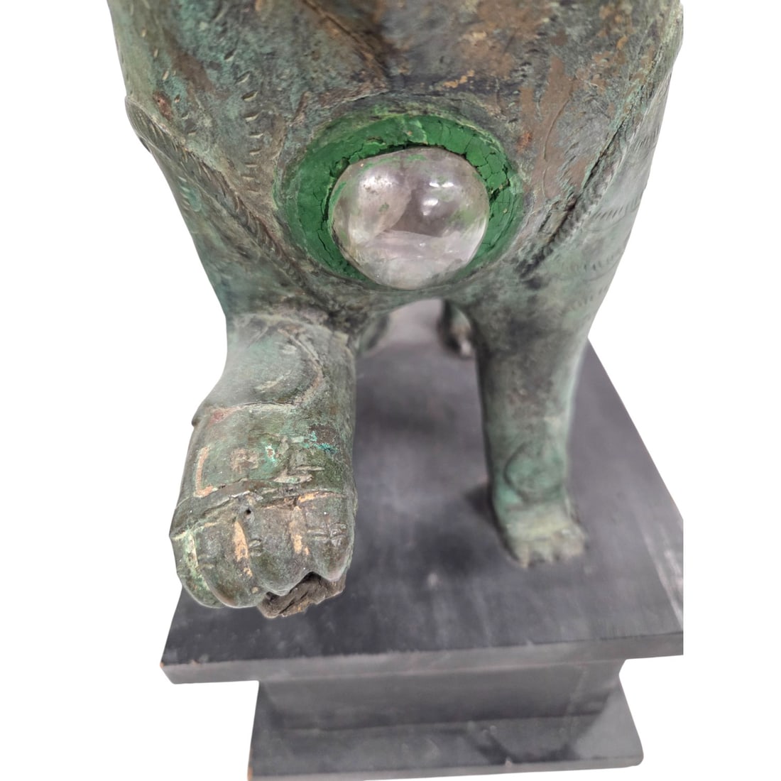 2 BRONZE FOO DOG SCULPTURES 24.5". - 5