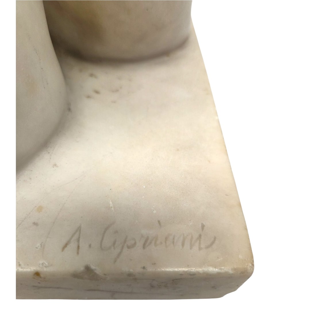 CHERUB MARBLE BUST BY A.CIPRIANI - 2