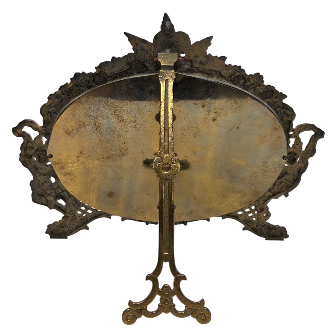 2 VINTAGE BRASS VANITY MIRRORS - 3