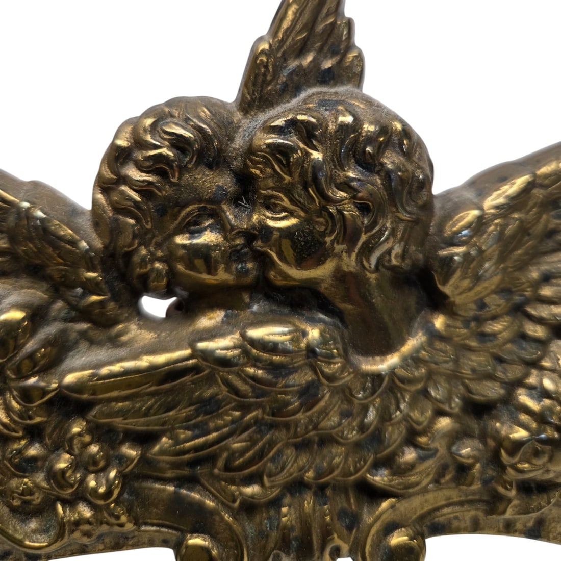 2 VINTAGE BRASS VANITY MIRRORS - 4