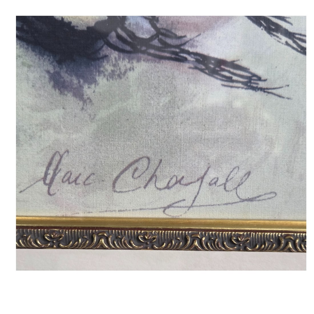 LARGE DECORATIVE CHAGALL LITHOGRAPH FRAMED - 4