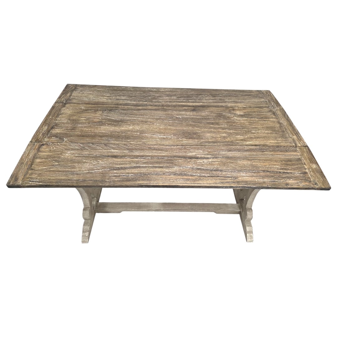 LIGHT WOOD DISTRESSED FLIP TOP CONSOLE TABLE - 3