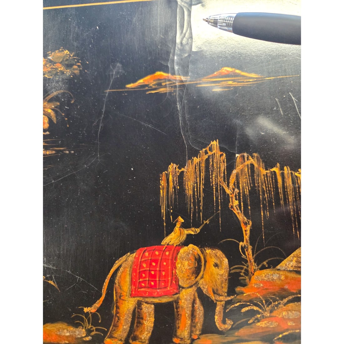 CHINOISERIE SIDE TABLE W/ 2 DRAWERS - 8