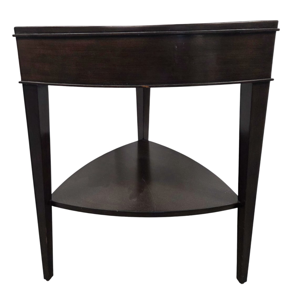 BARBARA BARRY FOR HENDREDON TRIANGULAR WOOD TABLE - 4